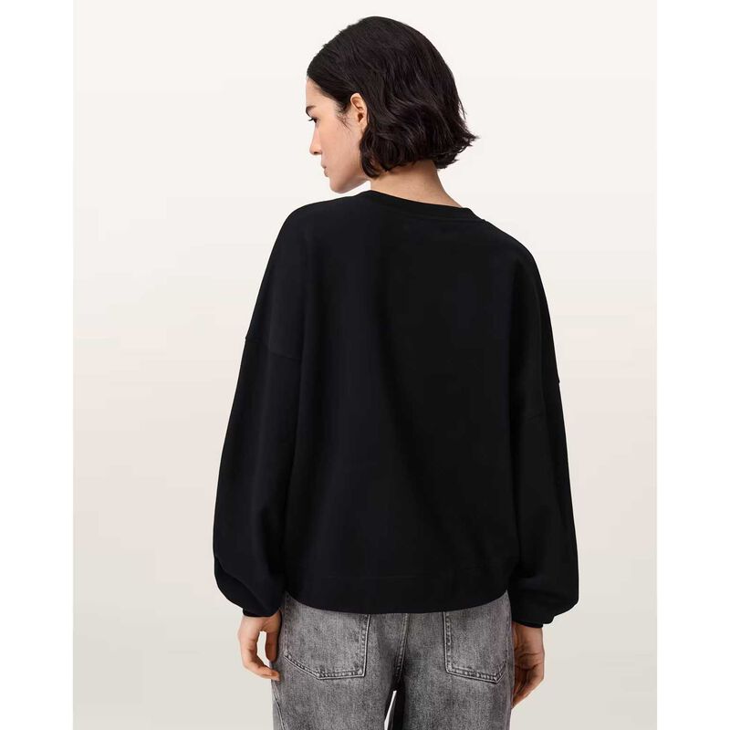 AllSaints Dash Lila Oversized Embroidered Sweatshirt image number 1